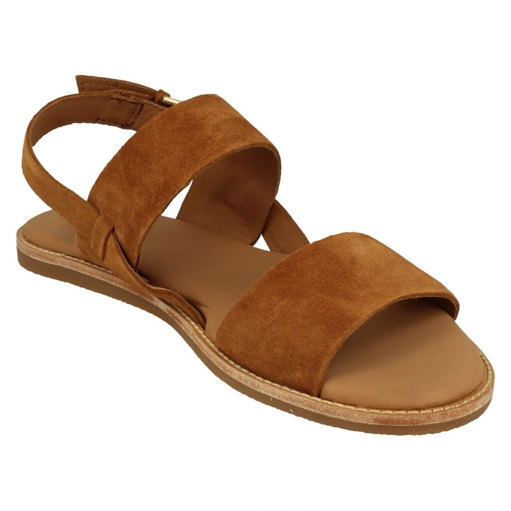 Clarks Leather Strap Sandal Brown Size 7.5